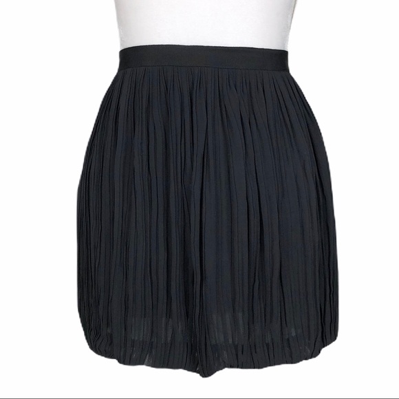 Theory Dresses & Skirts - Theory black silk pleated mini skirt bubble hem 6